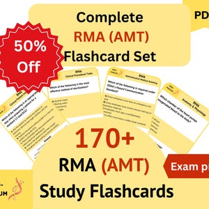 Komplettes RMA (AMT) Exam Karteikarten Set