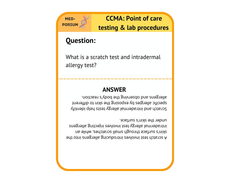 CCMA NHA Flashcards Point of Care Testing & Lab Procedures Etsy