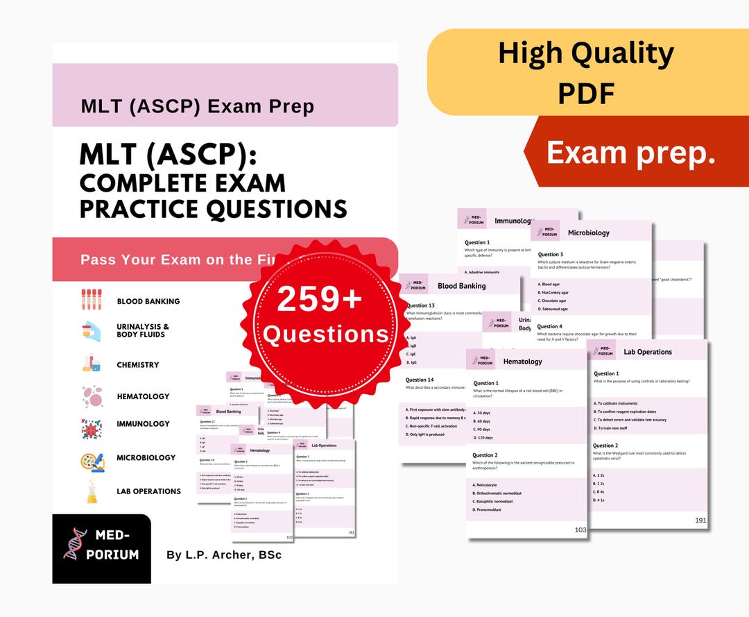 Complete MLT (ASCP) Exam Prep Ebook - Etsy