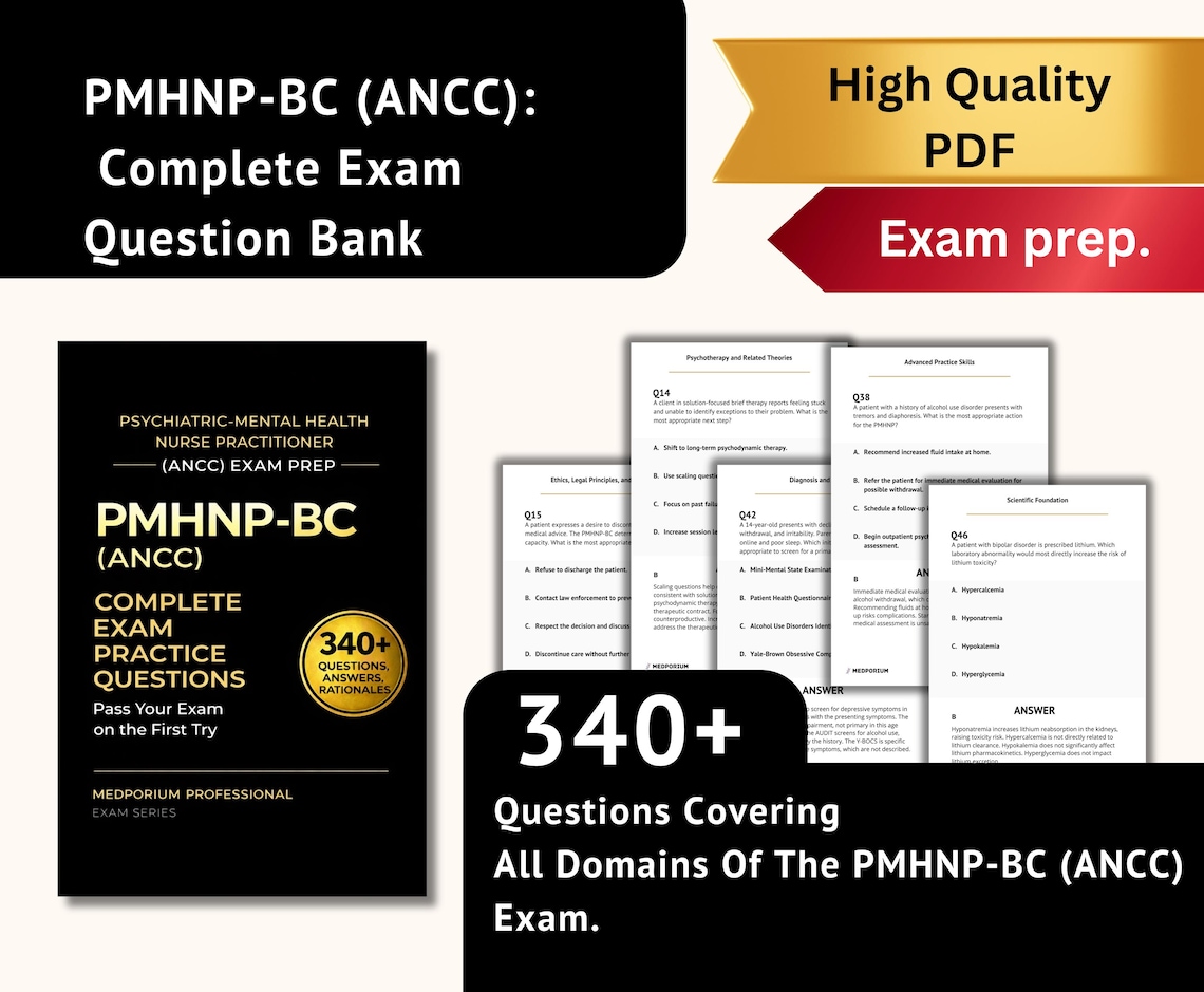 PMHNP-BC (ANCC) Exam Prep Question Bank for Psychiatric-mental Health ...