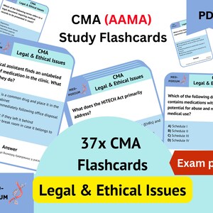CMA (AAMA) Prüfungs-Karteikarten: Rechtliche und ethische Fragen