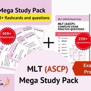 Pack de préparation à l'examen Mega MLT (ASCP) - Cartes mémoire complètes + eBook