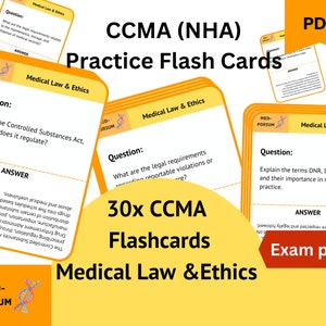 CCMA (NHA) 試験フラッシュカード: 医療法と倫理