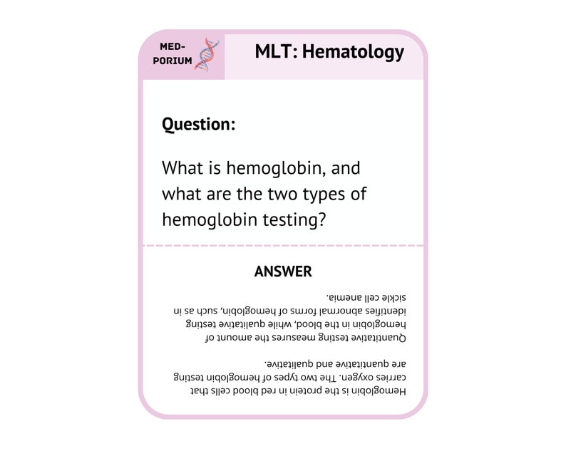 MLT ASCP Flashcards Hematology Etsy