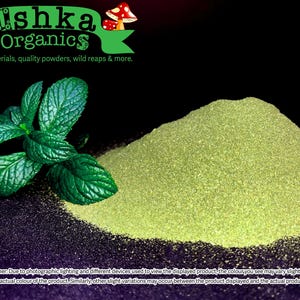 Organic mint powder. Soap making and other art supplies.