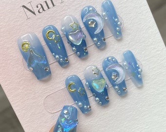 Dream Lake best Press on Nails for a Perfect Manicure - Etsy