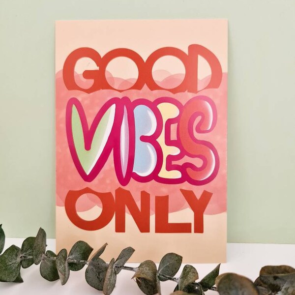 Good Vibes Only | Postkarte | Grußkarte