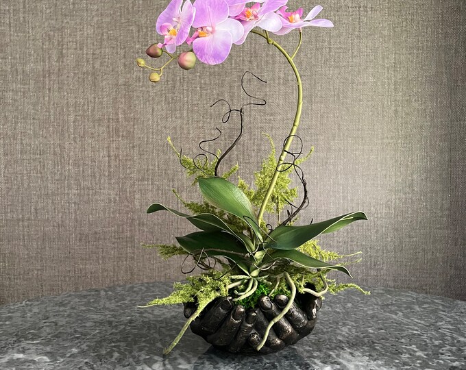 LUXE NURTURING HANDS, Iron Hands, Real Touch Orchids, Faux Floral