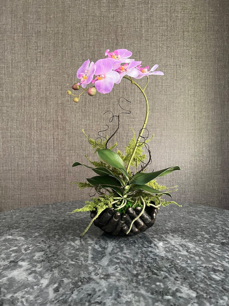 LUXE NURTURING HANDS, Iron Hands, Real Touch Orchids, Faux Floral