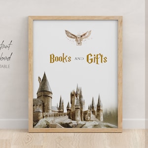Printable Wizard Baby Shower Decor Books And Gifts Sign, Magical Bundle Is On The Way Sign Digital Printable Instant Download WE06
