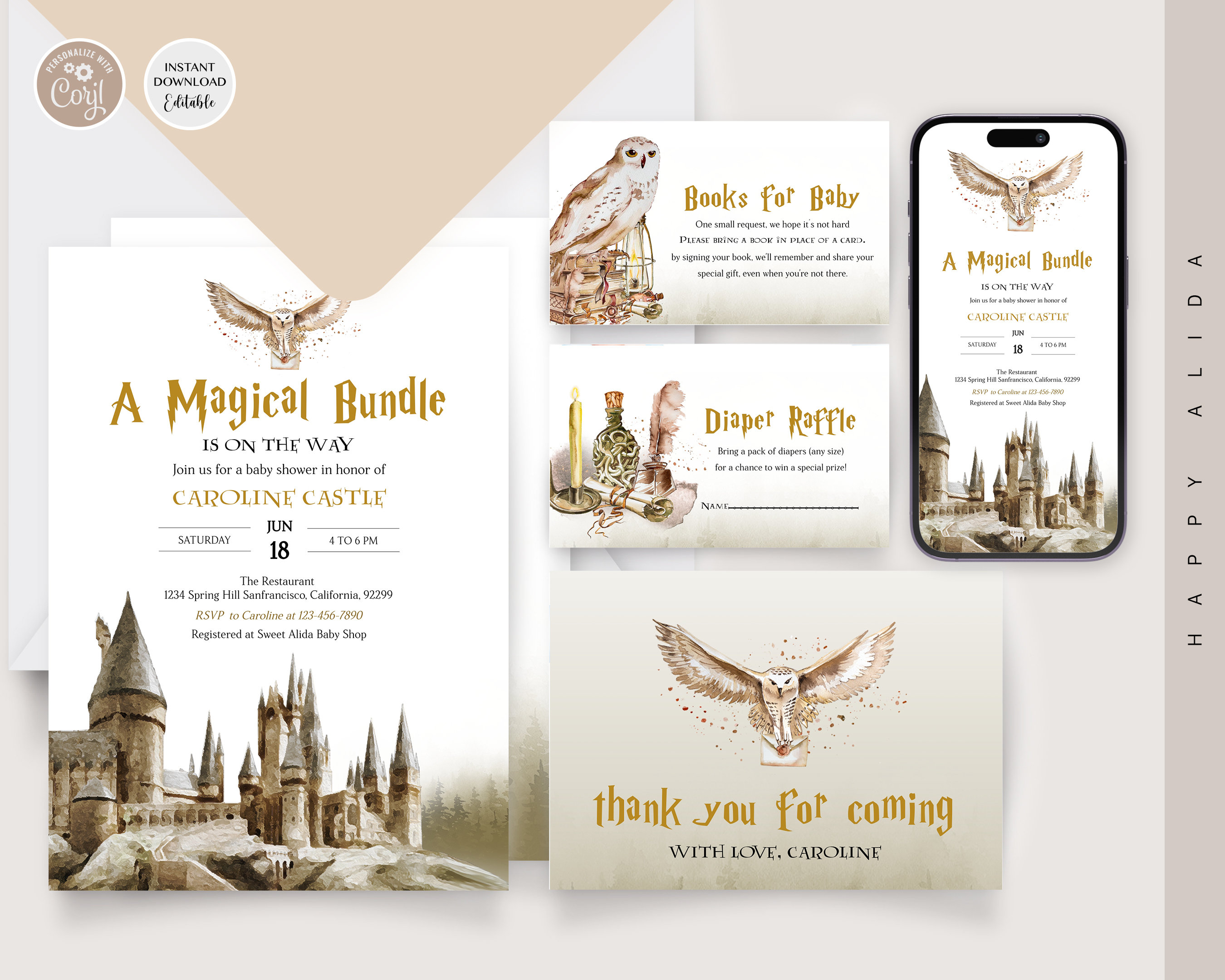 Harry Potter Baby Shower Evite Harry Potter Baby Shower Thank You