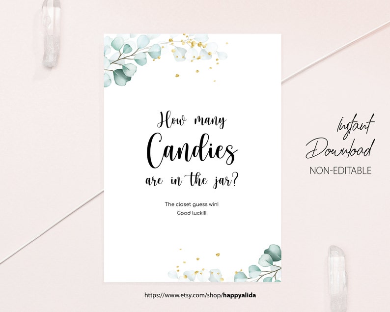 Printable Guess How Many Candies Are in the Jar Game Soft - Etsy