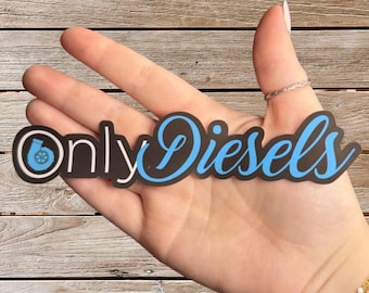 Only Diesels STICKER - waterproof funny vinyl decal sticker gift tumbler laptop water bottle car mechanic toolbox