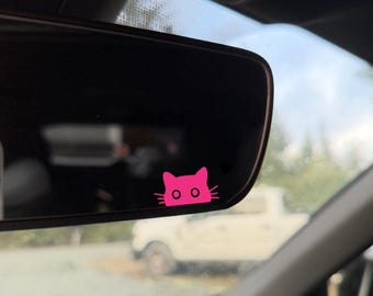 Cat Mini Peeker DECAL: kitten sticker vinyl cute gift