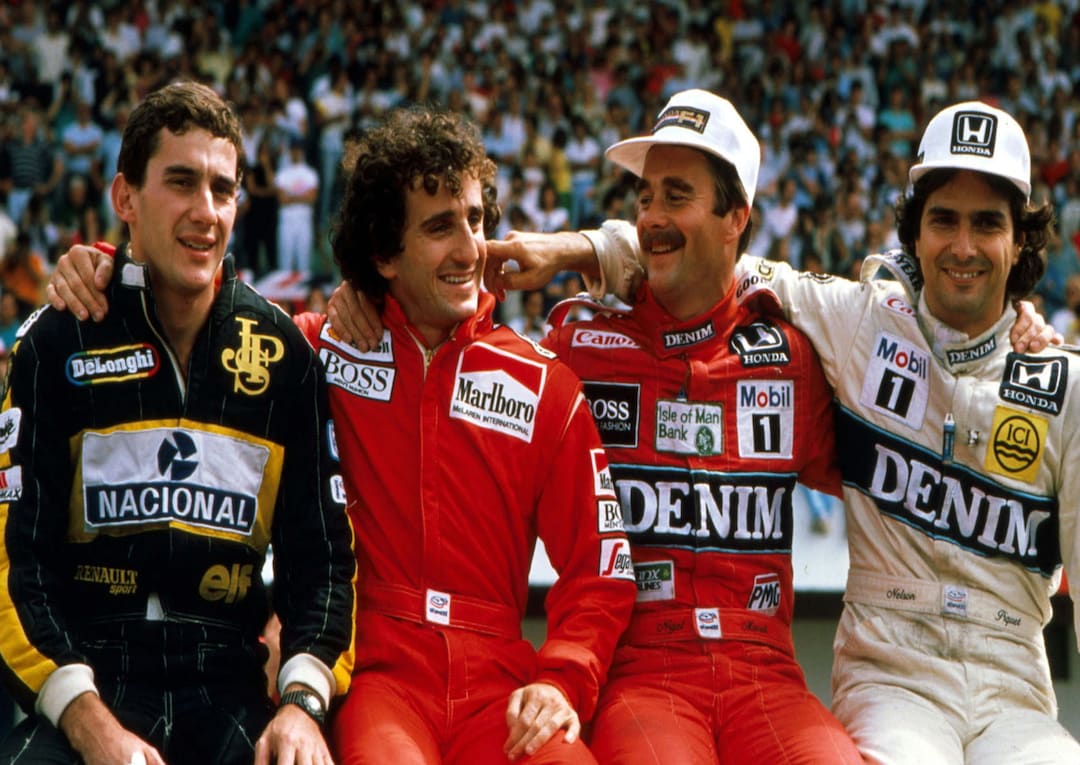 Ayrton Senna, Nigel Mansell Racing Poster Print A5, A4, A3, A2, A1, A0