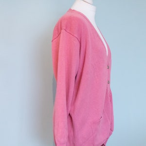 cardigan en tricot rose Laura Ashley en coton vintage image 8