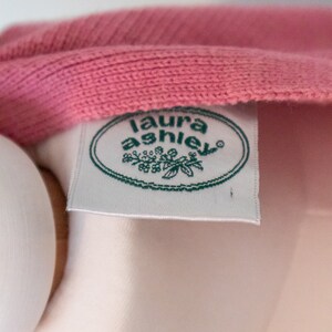 cardigan en tricot rose Laura Ashley en coton vintage image 10