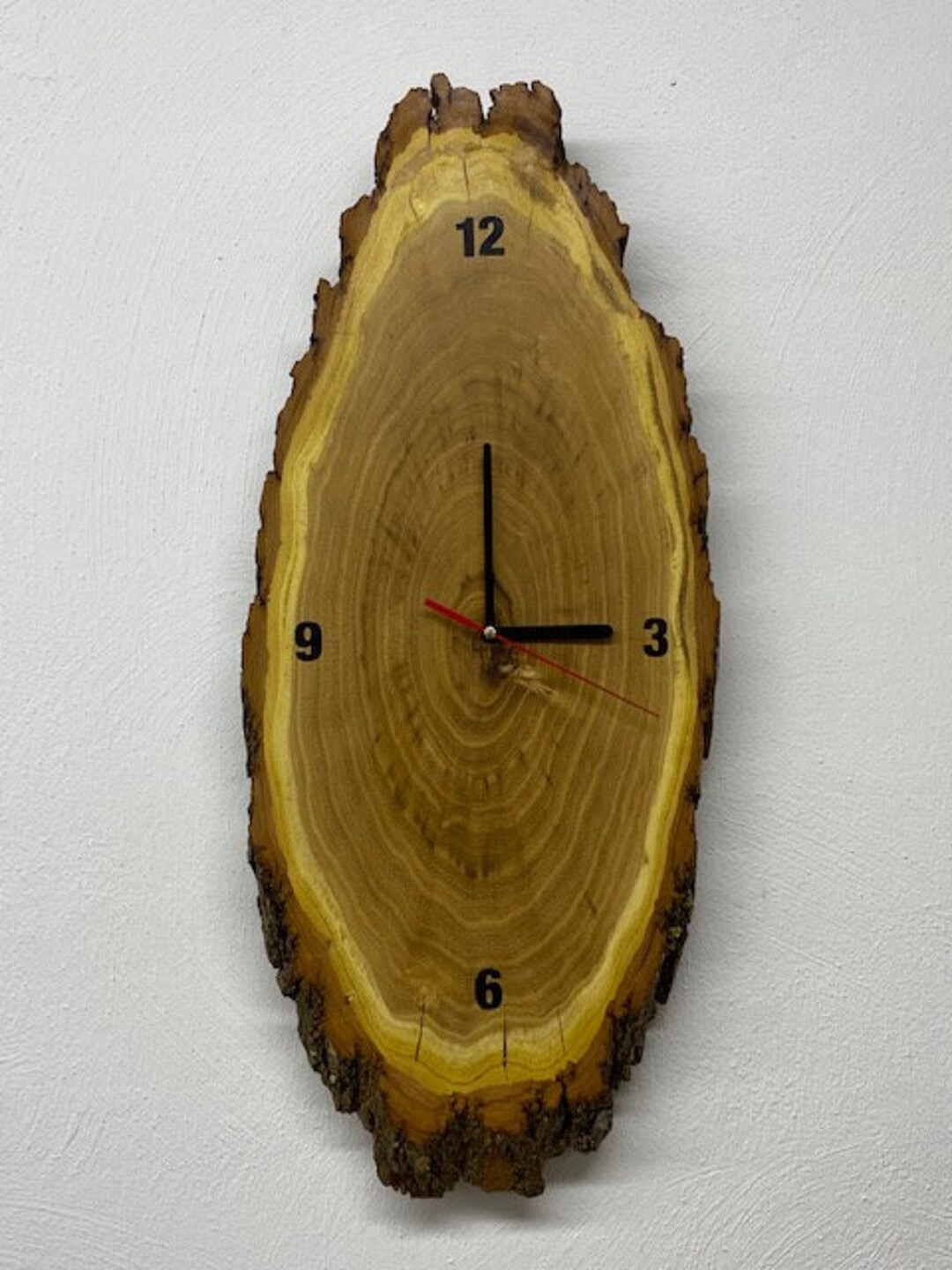 Beautiful Tree Slice Clock | Robinia | Solid | Decoration | Clock ...