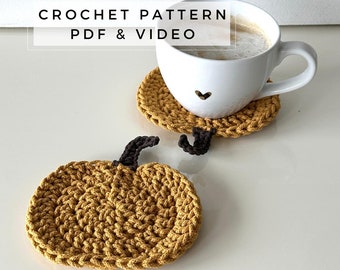 Crochet Pumpkin Coaster Pattern: Easy Thanksgiving Table Decor (PDF)