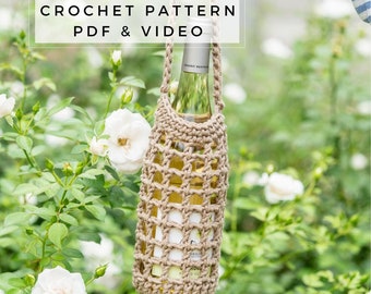 Crochet Water Bottle Holder Pattern: Beginner-Friendly PDF (Digital Download)