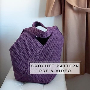 Crochet Tote Bag Pattern: Beginner-Friendly PDF with Video