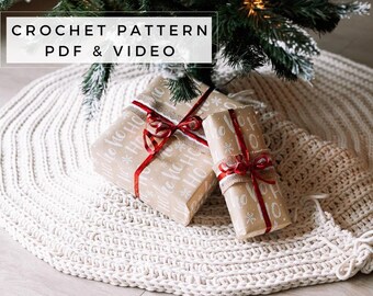 Crochet Christmas Tree Skirt Pattern: Beginner DIY Holiday Decor (PDF)