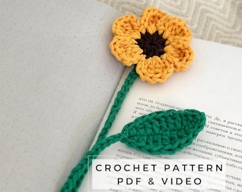 Crochet Flower Bookmark Pattern: Beginner-Friendly PDF (Video Tutorial)