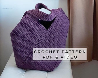 Crochet Tote Bag Pattern: Beginner-Friendly PDF with Video