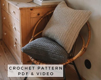 Crochet Square Pillow Cover Pattern: Beginner-Friendly Cottagecore Decor (PDF)