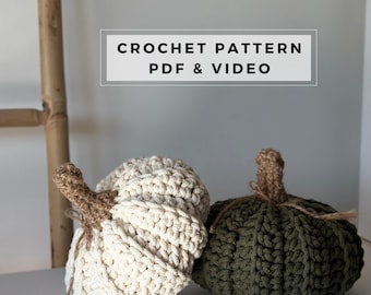 Crochet Pumpkin Pattern PDF – Easy Autumn Decor, Thanksgiving Crochet Pumpkins, Home Decoration
