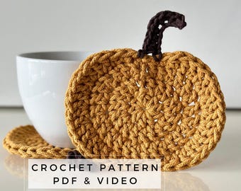 Crochet Pumpkin Coaster Pattern: Easy Thanksgiving Table Decor (PDF)