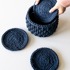 Easter Table Decor Crochet Pattern Set – Bunny Coasters with Holder, Egg Cup & Round Doily (4 PDF), Digital Download image 9