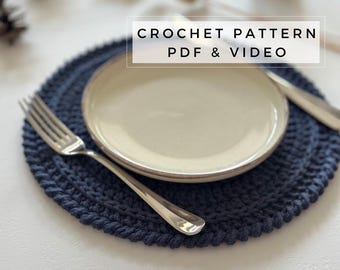 Crochet Round Placemat Pattern: Beginner-Friendly Easter Table Decor (PDF Download)