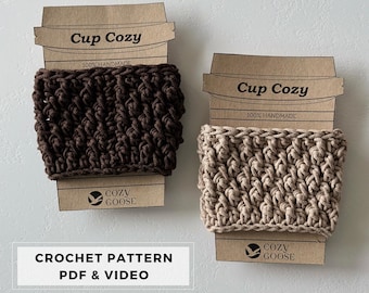 Beginner Crochet Cup Cozy Pattern: Easy DIY Project (PDF Download