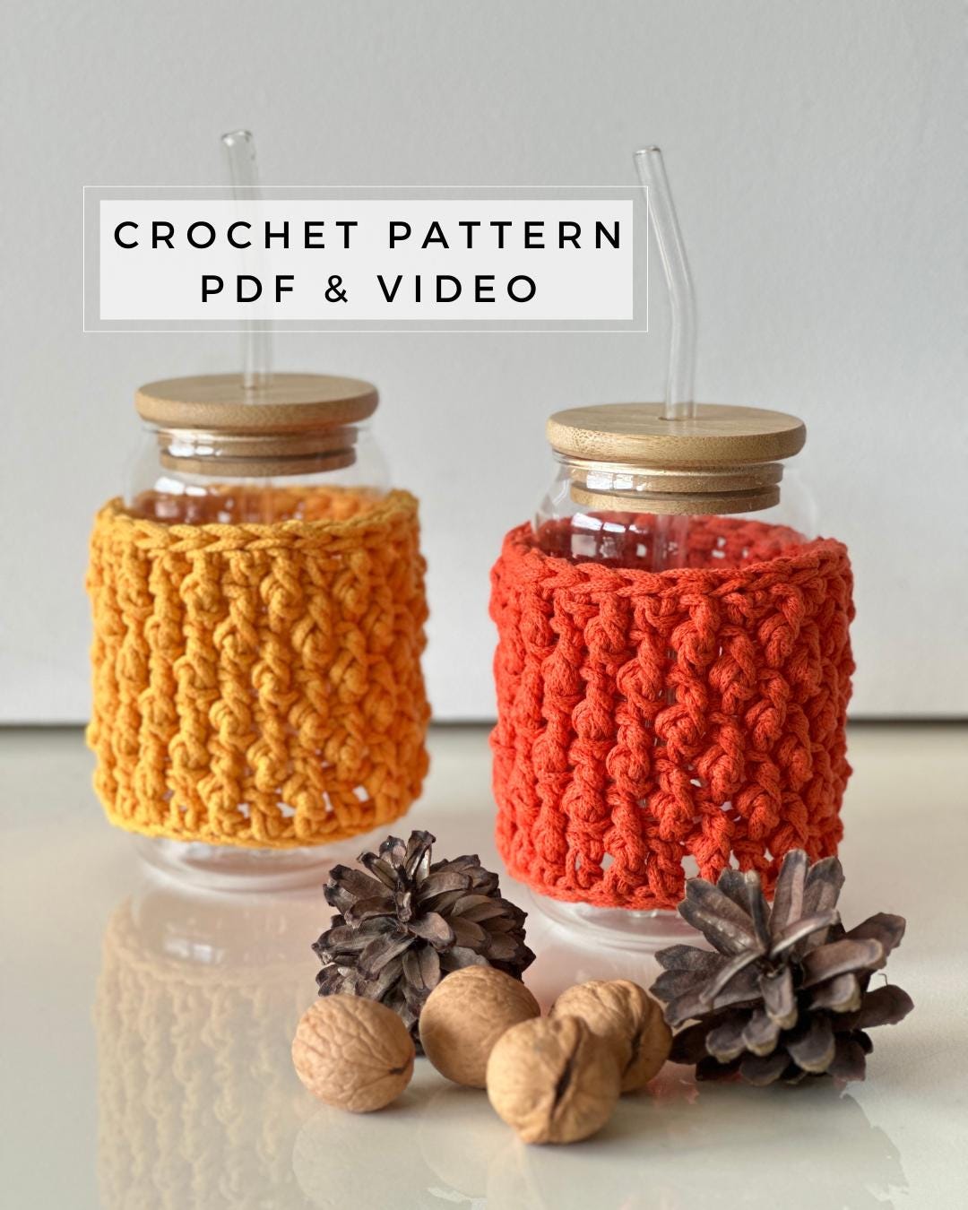 Crochet Coffee Sleeve PATTERN Crochet Coffee Cup Cozy Pattern Pdf