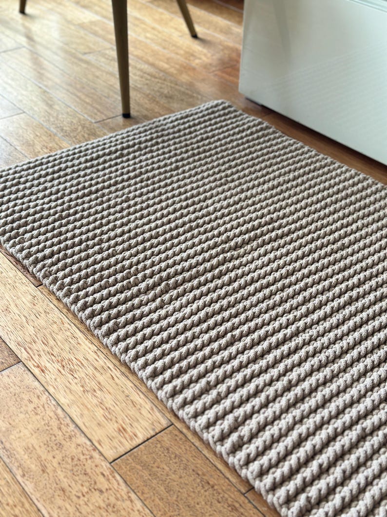 Crochet Rug PATTERN for Beginners - Modern Rectangular Rug - PDF ...