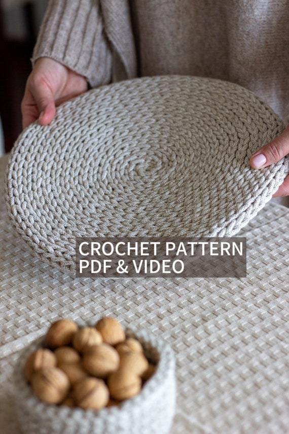 Crochet Round Placemat Pattern: Beginner-Friendly PDF (Video Tutorial)