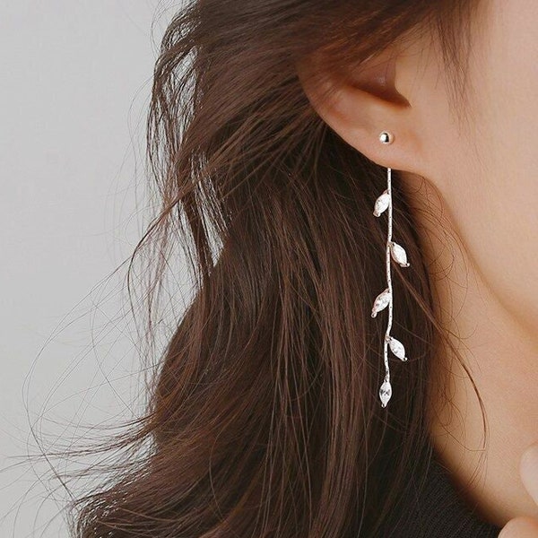 Korean Drop Earrings Etsy