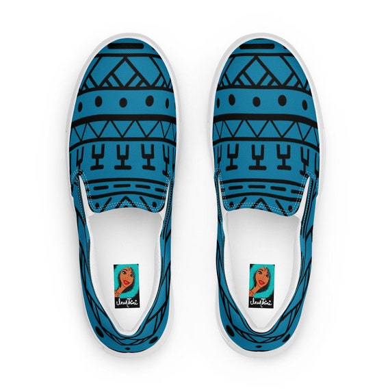 Turquoise vans sales slip ons