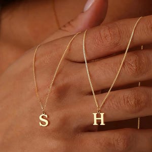 Personalized Letter Necklace, Gold initial Jewelry, Custom Alphabet Pendant, Gift for her, Mother's Day Gift, Birthday, Valentine's Day