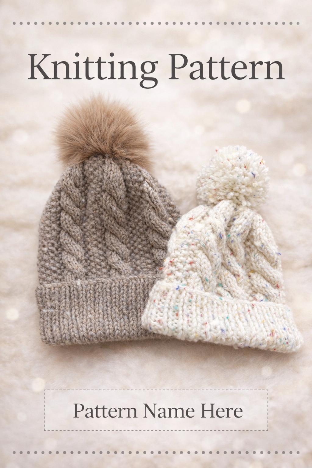 Cozy Cable Beanie Knitting Pattern | Chunky Hat PDF (instant Download ...