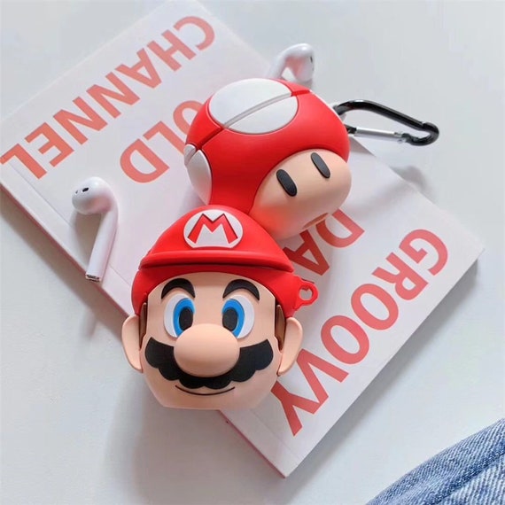 Mario Airpod 3D Cartoon Super Mario Pattern - Etsy