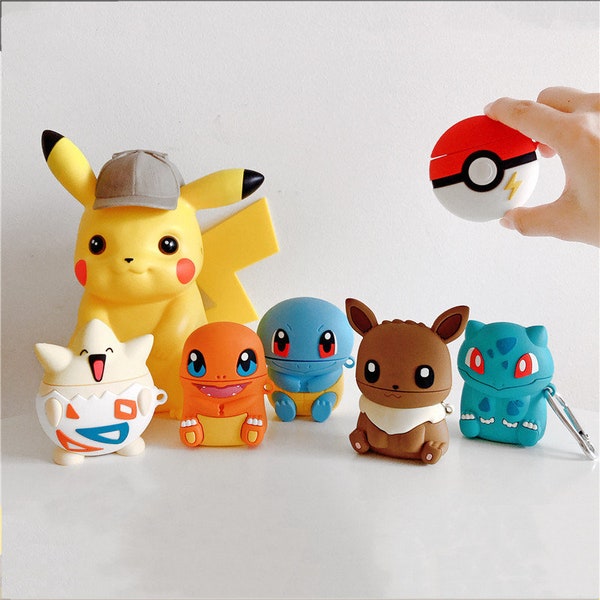 3D Pokemon AirPods Case | Cartoon 3D Airpods Case | Airpods Protective Cover | Cute Cartoon Airpods 1 /2 / 3/ Pro Case Silicone