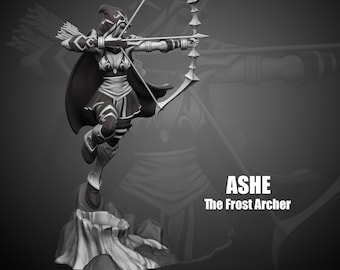 Ashe - Miniature | League of Legends | STL Model | 3D Printable