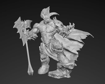 Orc Warlord V3 | Miniatures | STL Model | 3D Printable