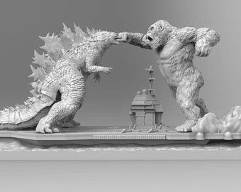 Godzilla vs King Kong | Kaiju | STL Model | 3D Printable