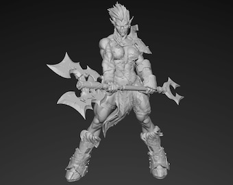 Orc Female Champion | Miniatures | STL Model | 3D Printable
