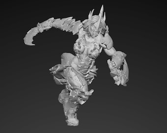 Orc Queen V2 | Miniatures | STL Model | 3D Printable