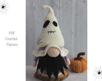 Halloween Häkelanleitungen Gnom Geist, Halloween Gnom Häkelanleitung, Halloween Geist Dekor, häkeln Süsses Geist Muster