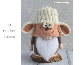 Patrones de ganchillo para una rama de Pascua con flores de ganchillo, patrón de amigurumi de conejito de ganchillo, patrones de gnomos de Pascua de ganchillo, regalo de Pascua de ganchillo